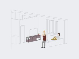 Functional diagram explaining storage, display and circulation around the object